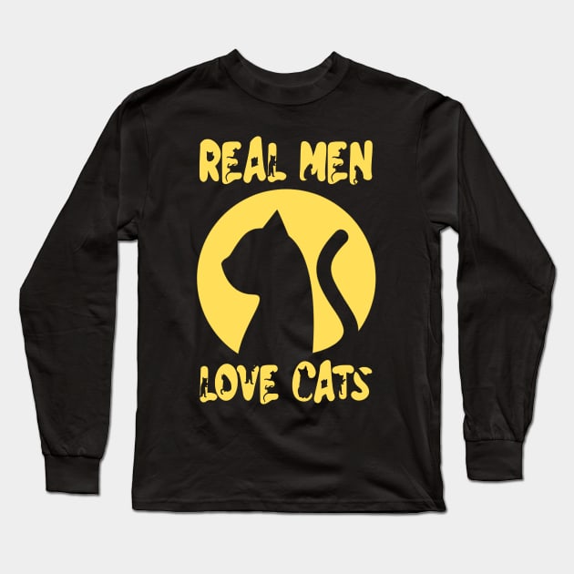 Real Men Love Cats Long Sleeve T-Shirt by Teewyld